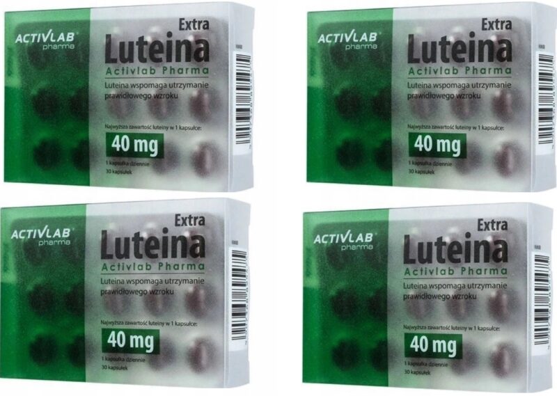 4x Luteina Extra 40 mg 4x 30 kapsułek. ZDROWE OCZY DUŻA DAWKA 4 OPAKOWANIA!